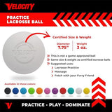 Velocity Lacrosse Balls - 1, 2, 3, 6, 12, 18, 24, 36, 60 and 120 Packs - for Practice, Official NFHS and College Approved Size
