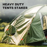 16 Pack Screw in Tent Stakes Heavy Duty,8 Inch Ground Anchors Screw in,Metal Stakes with Hex Head Driver,Camping Tent Accessories.(Orange)