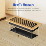 Floor Register 4x10, Brown Floor Vent Covers for Home Floor, Sidewall, Heavy Duty Steel Walkable Floor Grates, Adjustable Air Vent Covers Rust Proof Finish, 4" x 10'' Floor Vent, 6 Pack
