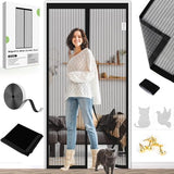 Magnetic Screen Door Mesh 38x83 Inch - BSHANO Mesh Door Curtain with Closure, Self Sealing Hands-Free Entry - Pet and Kid Friendly, Temporary Patio Door Screen - Keeps Bugs Out Let Breeze in