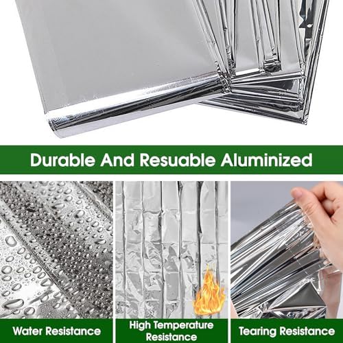 CXYARY Emergency Mylar Thermal Blanket 30 Pack, 84” x 52” Space Blankets, Emergency Thermal Blanket Space Rescue Survival Gear Camping for Outdoors, Hiking, Camping Survival