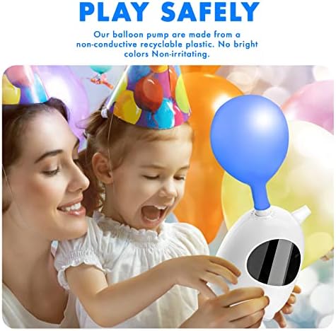 Electric Balloon Pump, Portable Dual Nozzle Electric Balloon Blower Pump, Electric Balloon Inflator for Decoration, Party Wedding Graduation (110V 600W) (White)