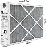 Lennox Healthy Climate Lennox X6672 16x25x5 Healthy Climate Carbon-Clean MERV 16 Filter Bundle with Same Day Supply Filter Change Reminder Magnet (2-Pack) 2 Count (Pack of 1)