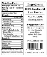 CurEase Goldenseal Root Powder 4.2 oz / 240 Servings