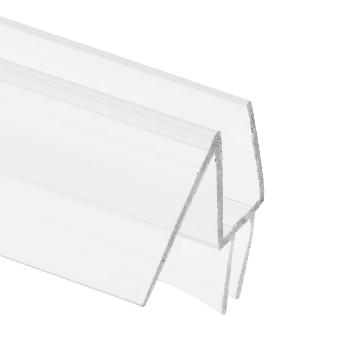 Prime-Line M 6256 Frameless Shower Door Bottom Seal for 1/4 in. Thick Glass Doors, Dual Flap and 45 Degree Drip Guard, 36 in., Clear Vinyl (Single Pack)