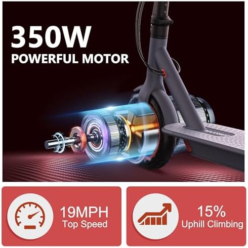 Electric Scooter for Adults, 8.5"/10" Tires, 19/22Mph, 350W/500W Motor, 21-28 Miles Range, Folding E-Scooter with Dual Suspension,APP(V1/SPRO/MAX/PRO)