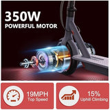 Electric Scooter for Adults, 8.5"/10" Tires, 19/22Mph, 350W/500W Motor, 21-28 Miles Range, Folding E-Scooter with Dual Suspension,APP(V1/SPRO/MAX/PRO)