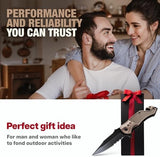 Legal Pocket Knife Coyote Tan - 2.95” Sharp Serrated Edge Blade - Multi Tool with Seatbelt Cutter, Glass Breaker & Clip - Cool Folding Knives for EDC Camping Fishing - Birthday Gifts for Men 6680 T