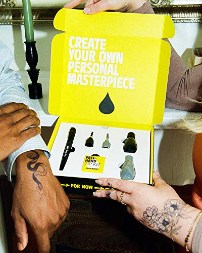 Inkbox Freehand Ink Temporary Tattoos Pro Kit - Draw Long-Lasting Ideal Present for Any Level of Artist - Temp Tattoo Kit and Drawing Last Up to 2 Weeks (Pro Kit)