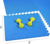 BalanceFrom Puzzle Exercise Mat with EVA Foam Interlocking Tiles for MMA, Exercise, Gymnastics and Home Gym Protective Flooring, Multiple Sizes and Colors