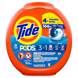 Tide PODS Laundry Detergent Pacs, 3-in-1 Stain Remover, Odor Fighter, Color Protector, 76 Count, HE compatible, Original Scent