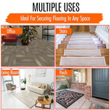 Carpet Tape Double Sided Heavy Duty Wide Carpet Tile Tape 4inx90ft Rug Gripper Indoor Outdoor Grip Tapes for Area Rugs on Hardwood Vinyl Concrete Wood Turf Floor Adhesive Two Stick