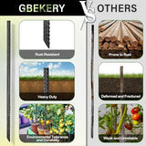 16 Inches Rebar Stakes(16pcs) Heavy Duty Straight Metal Ground Anchors with Chisel Point Ends for Timber,Concrete,Plant Support,Camping Tents,3/8 Inch Thickness Garden Stakes,Black