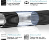 Hon&Guan 6 inch Air Duct - 16 FT Long, Black Flexible Ducting HVAC Ventilation Air Hose for Grow Tents And Ventilation System.
