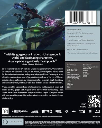 Arcane: League of Legends - Season One - Limited Edition Steelbook [Blu-ray]