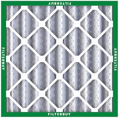 Filterbuy 24x24x4 Air Filter MERV 8 Dust Defense (4-Pack), Pleated HVAC AC Furnace Air Filters Replacement (Actual Size: 23.38 x 23.38 x 3.63 Inches)