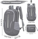 ZOMAKE Ultra Lightweight Packable Backpack 25L, Foldable Hiking Backpacks Water Resistant Small Folding Daypack for Travel(Dimgray NEW)