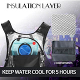 Hydration Pack, Water Backpack with 3L Hydration Bladder Lightweight Insulation, Festival Essential, Rave Hydration Backpack, Hydropack Backpack for Rave, Hiking, Biking, Running, Festival Gear