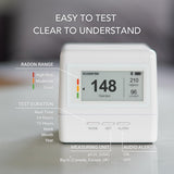 Ecosense EcoQube Flex Smart Radon Detector - Battery Powered Continuous Radon Monitor for Home Use with Always-On Display, Bluetooth App, Daily, Weekly, Monthly & Yearly Fluctuations on App