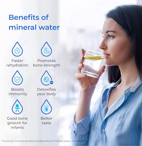 Waterdrop Remineralization Under Sink Water Filtration, 1/4” Quick Connect Post Filter for RO Reverse Osmosis Filter System, Restore Essential Minerals