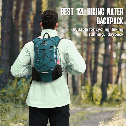 Lightweight Hydration Backpack, Running Backpack with 2L Water Bladder, Hydro Water Daypack for Cycling Hiking Rave for Men Women