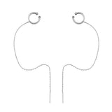 SLUYNZ 925 Sterling Silver Cuff Earrings Chain for Women Crawler Earrings Wrap Climber Earrings Cool Earrings