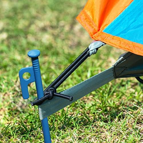 8 Pack Tent Stakes Heavy Duty 12 inch Steel Tent Pegs for Camping Unbreakable and Inflexible