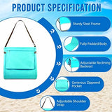 Portable Beach Mat Lounge Chair and Tote (Plain Blue)