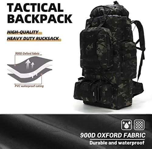 100L Camping Hiking Backpack,Molle military Tactical rucksack backpack,Waterproof Lightweight Hiking Backpack