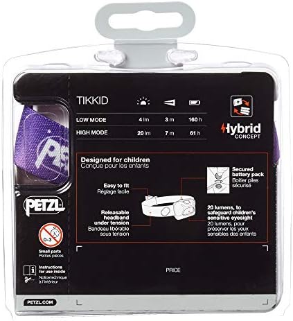 PETZL - TIKKID, 20 Lumens, Outdoor and Indoor Compact Headlamp for Reading and Play, Kids 3 Years and Older