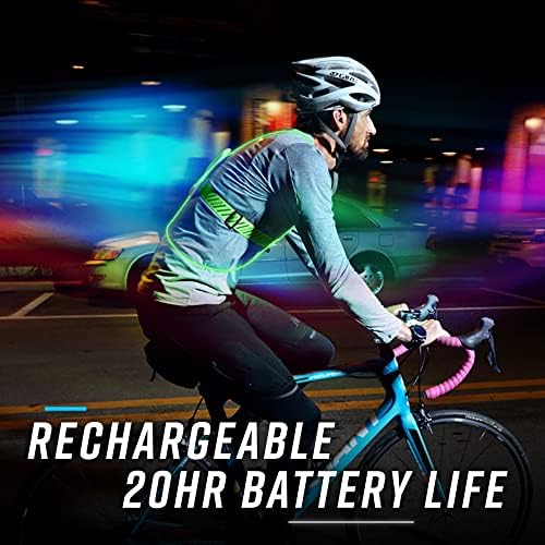 noxgear Tracer2 - Multicolor Illuminated, Reflective Vest for Running or Cycling (Rechargeable, Waterproof)