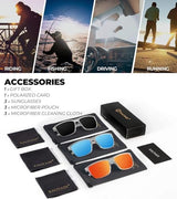KALIYADI Polarized Sunglasses for Men, Lightweight Sun Glasses with UV Protection for Driving Fishing Golf