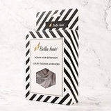 Bella Hair 100% Real Human Hair Piece, Messy Hair Bun Scrunchie for Women Wavy Curly Up-Do Hairpiece (#Silver Gray)