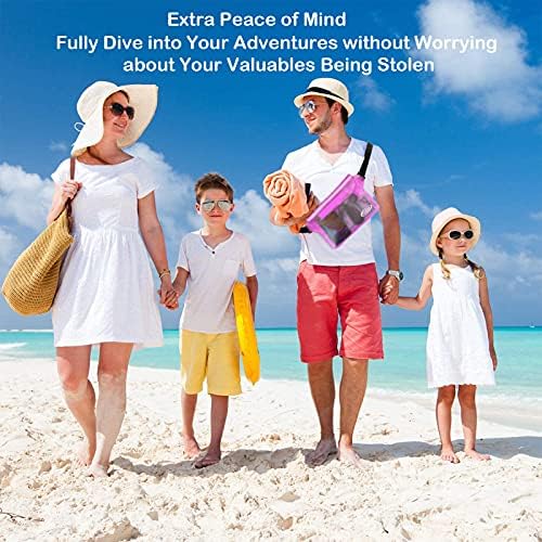 AiRunTech Waterproof Sling Shoulder Bag for Women Men, Amusement Theme Park Mexico Cancun Vacation Essentials Accessories Must Haves,Waterproof Pouch for Phone Passport Wallet Purse with Waist Strap