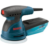 BOSCH ROS20VSC Palm Sander with Vacuum Dust Collector, 2.5 Amp 5 Inch Corded Variable Speed Random Orbital Sander, Polisher Kit with Soft Carrying Bag