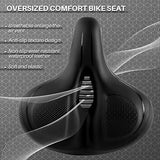 Oversized Bike Seat for Peloton Bike & Bike+, Comfort Seat Cushion Compatible with Peloton, Road or Exercise Bikes, Bicycle Wide Saddle Replacement for Men & Women, Accessories for Peloton
