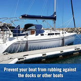 Affordura Boat Fender 4 Pack Boat Bumpers Fenders with 4 Ropes, Boat Bumpers for Pontoon Boat Fenders Inflatable