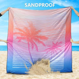 Beach Blanket Waterproof Sandproof Extra Large Beach Mat 79" X 83"/120"x108"for 1-8 Adults Quick Drying Durable Outdoor Picnic Mat for Beach Travel Camping Hiking
