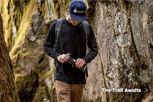 HYDRO CELL Stainless Steel Insulated Water Bottle with Straw - For Cold & Hot Drinks - Metal Vacuum Flask with Screw Cap and Modern Leakproof Sport Thermos for Adults (Black 24oz)