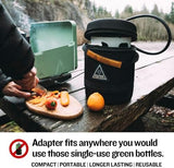 Ignik Refillable Gas Growler Deluxe 3.8-Pound Propane Tank with Carry Case and Adapter Hose, Black Case/White Tank