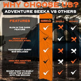 15-Pack 8" Heavy Duty Screw in Tent Stakes, Drill-In Ground Anchor Pegs, Includes Hex Head Driver & Storage Bag