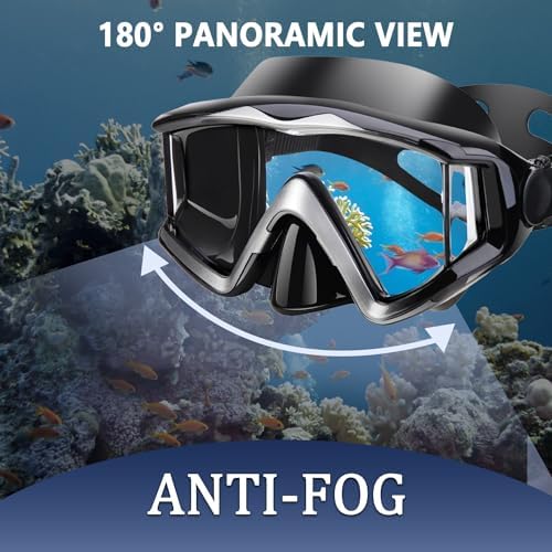 Diving mask Anti-Fog Swimming Snorkel mask Suitable for Adults Scuba Dive Swim Snorkeling Goggles Masks
