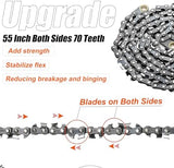 Rope Saw 55 inch High Limb Rope Saw with 70 Sharp Teeth, Rope Saw Tree Saw High Limb Both Sides, Pocket chainsaw