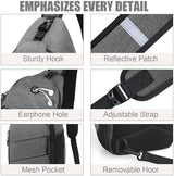 Crossbody Bags for Women Men Trendy Sling Bag Bakpack Casual Chest Bag with Convertible Shoulder Strap