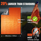 Frelaxy Emergency Blanket 2-Pack/4-Pack, Extra-Thick Extra-Large Space Blankets with Whistles, Storage Pouchs, and EVA case