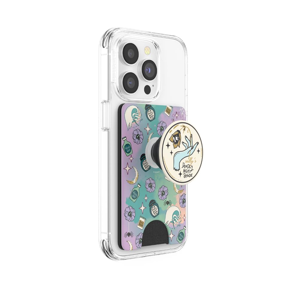 PopSockets Phone Wallet with Expanding Kickstand, Phone Card Holder, Nightmare Before Christmas - Sally'S Deadly Nightshade