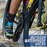 Janmercy 3 Pairs Unisex Waterproof Socks Breathable Knit Socks for Men Women for Hiking Wading Running Skiing, 3 Colors