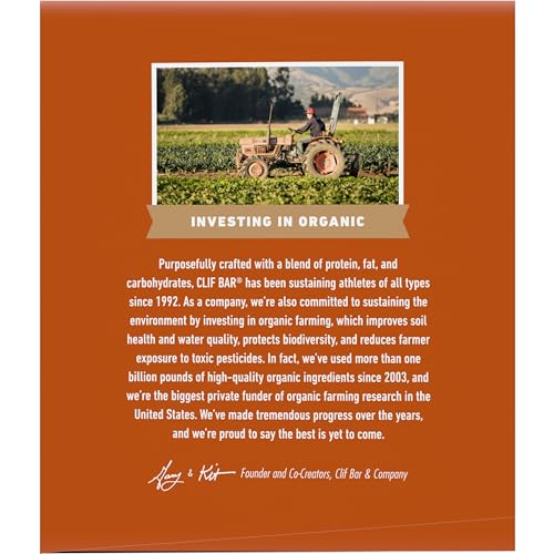 CLIF BAR - Protein Bars - Crunchy Peanut Butter - Made with Organic Oats - Energy Bars - Non-GMO (15 Pack)