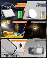 Eventek LED Camping Lantern Rechargeable, 20000mAh Portable Camping Lights up to 144 Hours & 4 Light Modes, IPX5 Waterproof Camping Essentials for Power Outages, Emergency, Tent, Outdoor