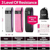 WALITO Resistance Bands for Legs and Butt, Fabric Exercise Loop Bands Yoga, Pilates, Rehab, Fitness and Home Workout, Strength Bands for Booty